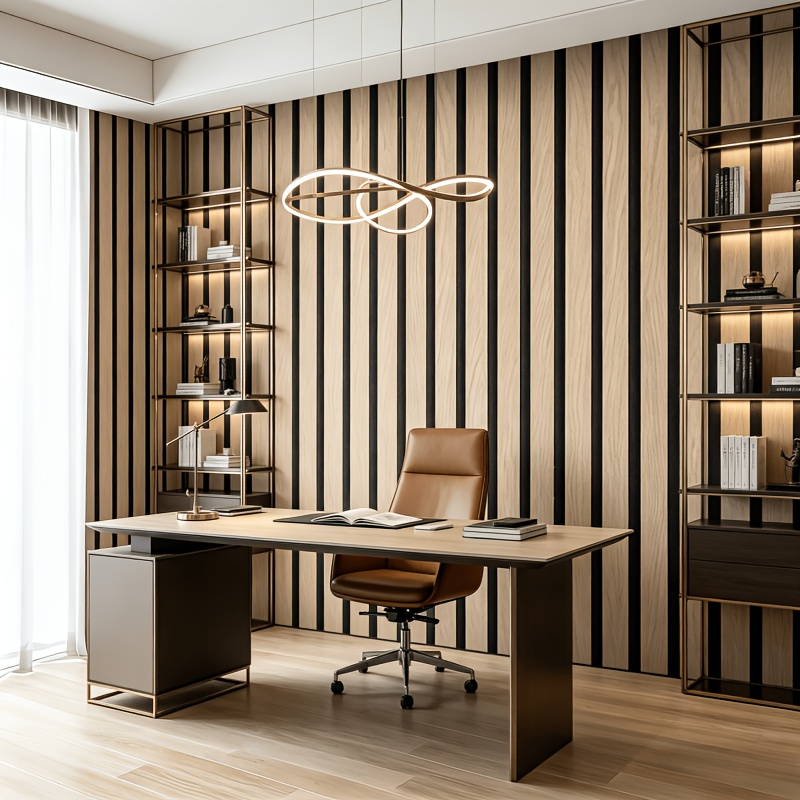 Commercial Wallpaper Printing - 접착식 수직 스트라이프 벽 데칼, 자가