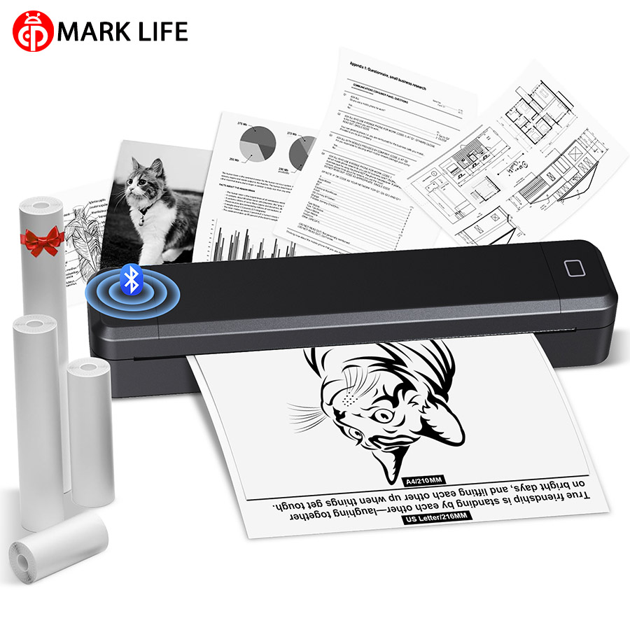 Commercial Document Printing - Marklife A4 열전사 프린터 휴대용 블루투스